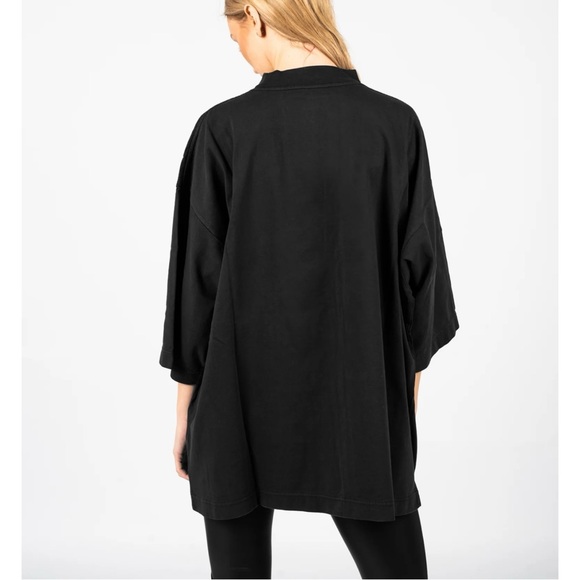 Yeezy Gap YZY Engineered By Balenciaga Washed Black Ultra Oversized Logo T-Shirt - Picture 9 of 12